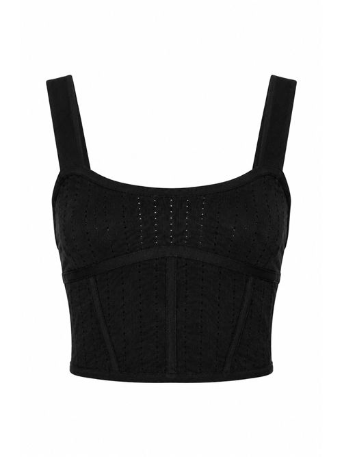 Top bustier jacquard in maglia di viscosa Patrizia Pepe | 8K0372 K315K103